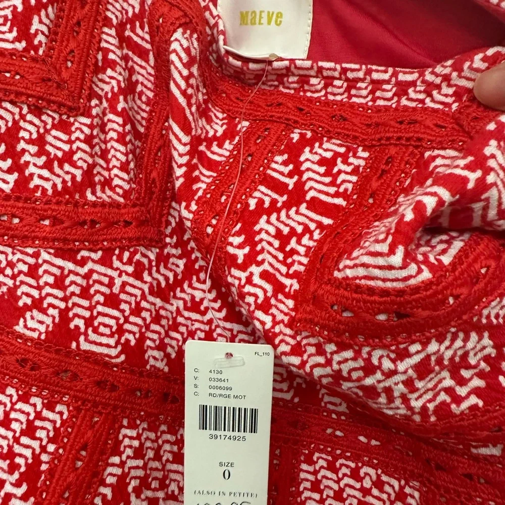 Maeve Red Geometric Kids Dress - Picture 3 of 5